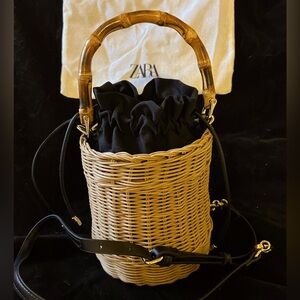 Zara - Basket Rattan Shoulder / Hand Bag